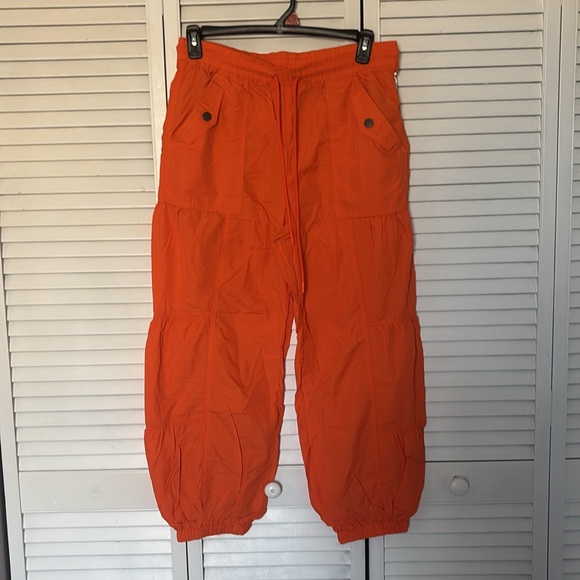 Free People Movement Set Me Free Pants, L, NWOT, Orange - Picture 4 of 7
